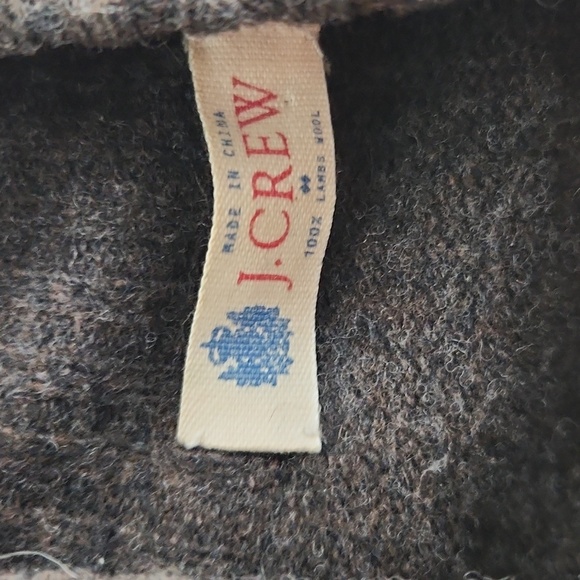 J Crew Sweater Mens Size L Lambs Wool Argyle Sweater Gray Tan - Picture 2 of 10